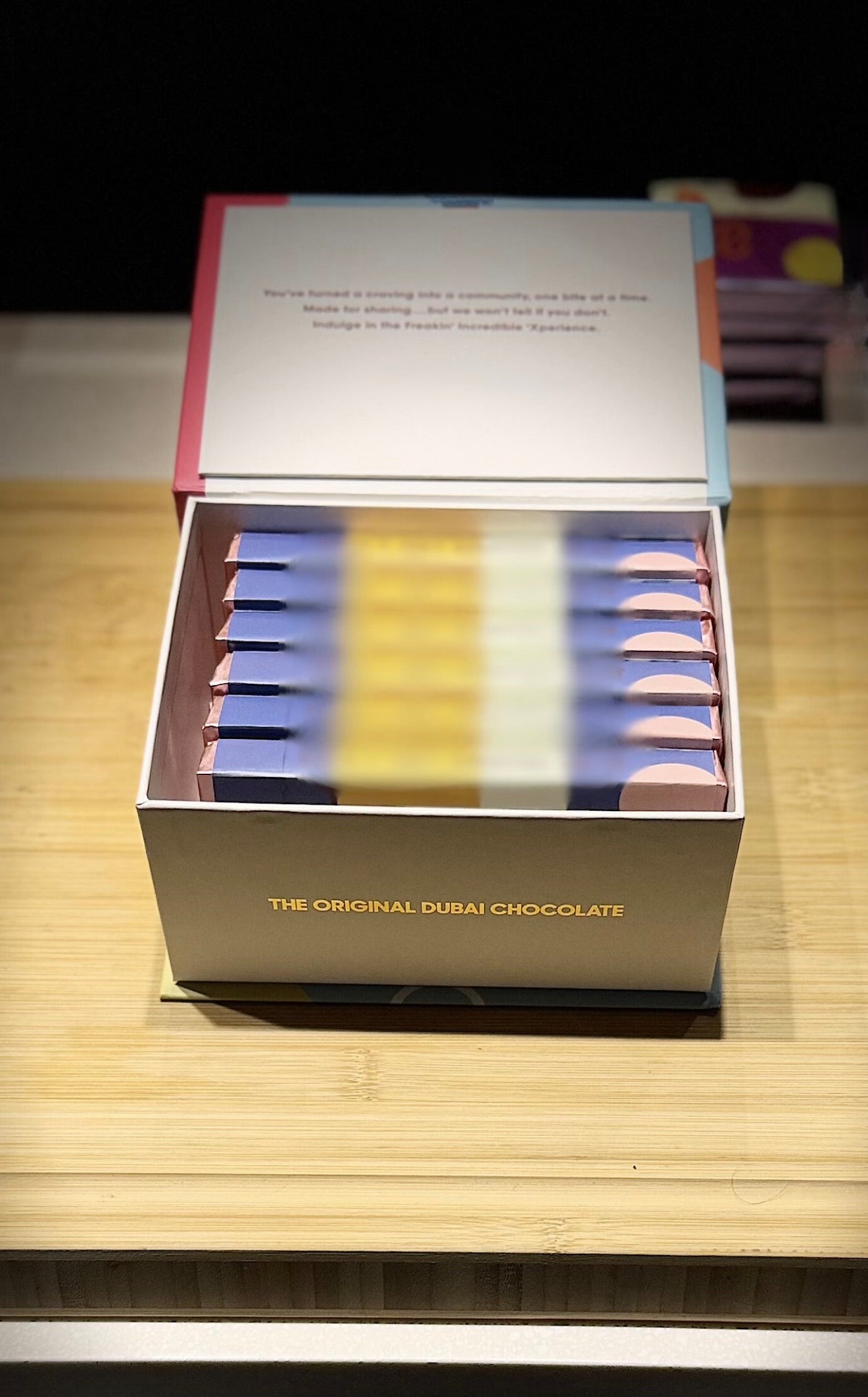 Luxury Dubai Chocolate Pistachio Knafeh Chocolate – x6 Bar Box