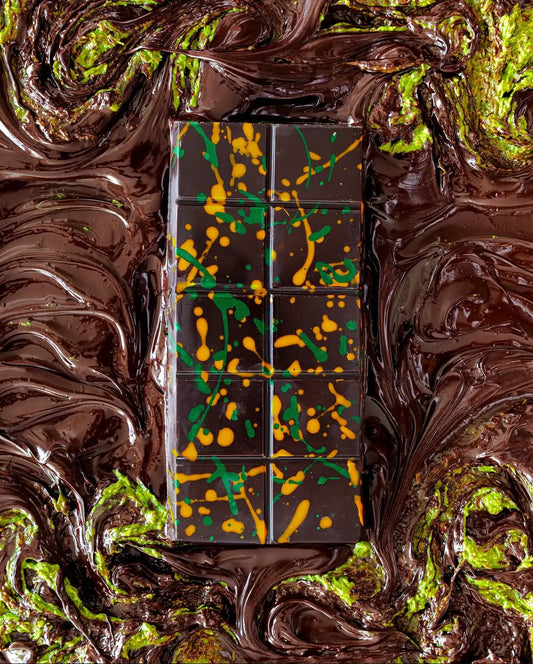 Dubai Viral Pistachio Knafeh Dark Chocolate Bar – Midnight Edition (200g)