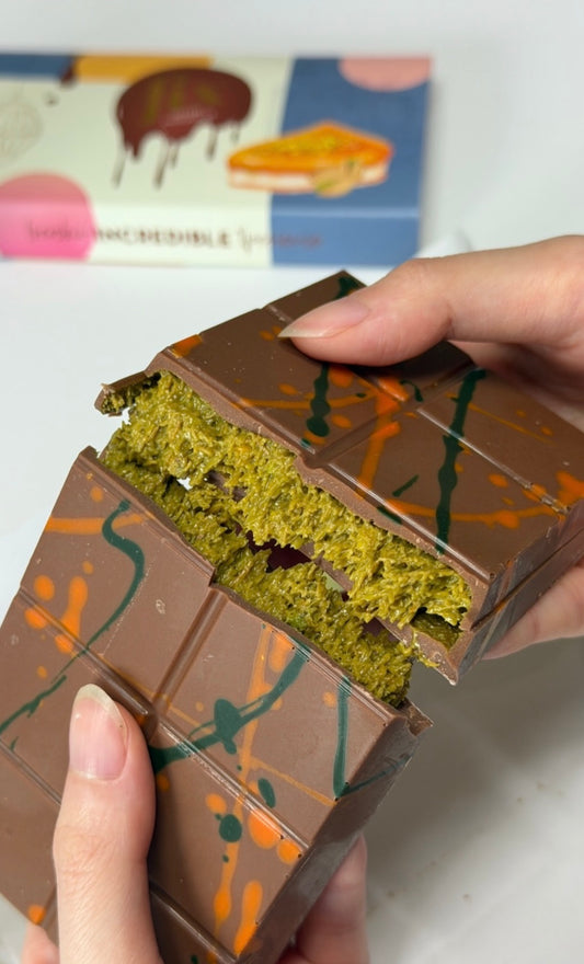 (Best Seller) Dubai Viral Pistachio Knafeh Chocolate Bar – Luxury Pistachio Crunch Chocolate (200g)